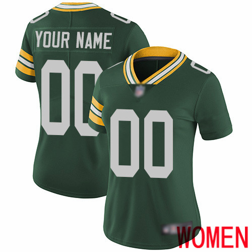 Limited Green Women Home Jersey NFL Customized Football Green Bay Packers Vapor Untouchable